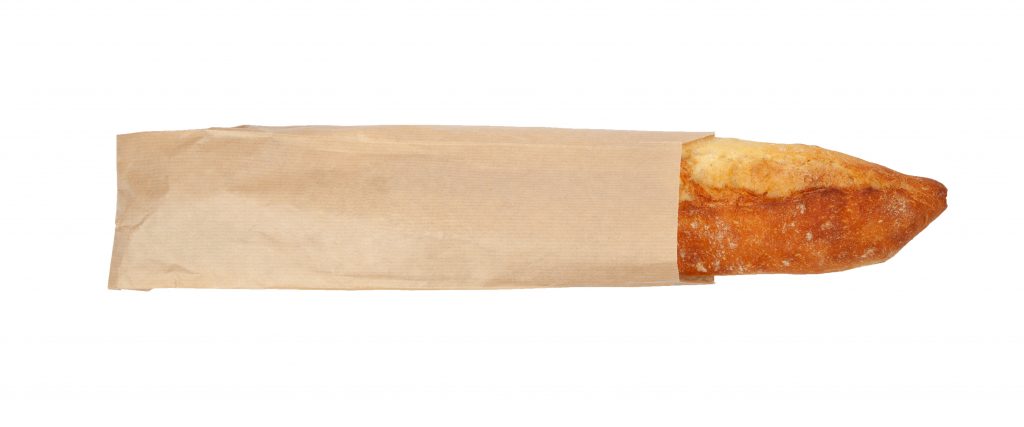Baguette in a paper bag